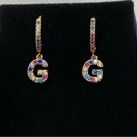Letter G Hoop Rhinestone - Picture 2 of 4